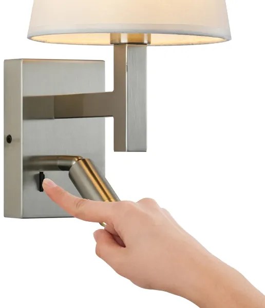 Brilagi - Applique a LED DEYA 1xE14/40W/230V + LED/3W bianco/cromo opaco