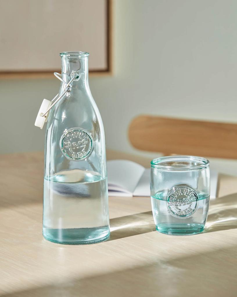 Kave Home - Bottiglia Tsiande trasparente in vetro 100% riciclato