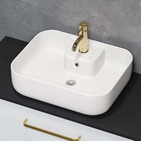 Lavabo da appoggio KRISTIANSAND 51x40cm ceramica/bianco