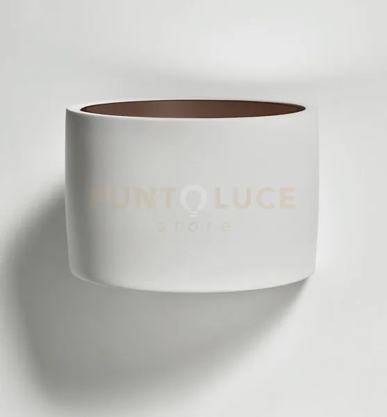 Nasso applique a parete 1 luce attacco gx53 tonda bronzo d.12cm 60°