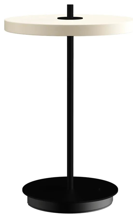 Lampada da tavolo LED bianca e nera in metallo con paralume in metallo (altezza totale 31 cm) Asteria Move – UMAGE