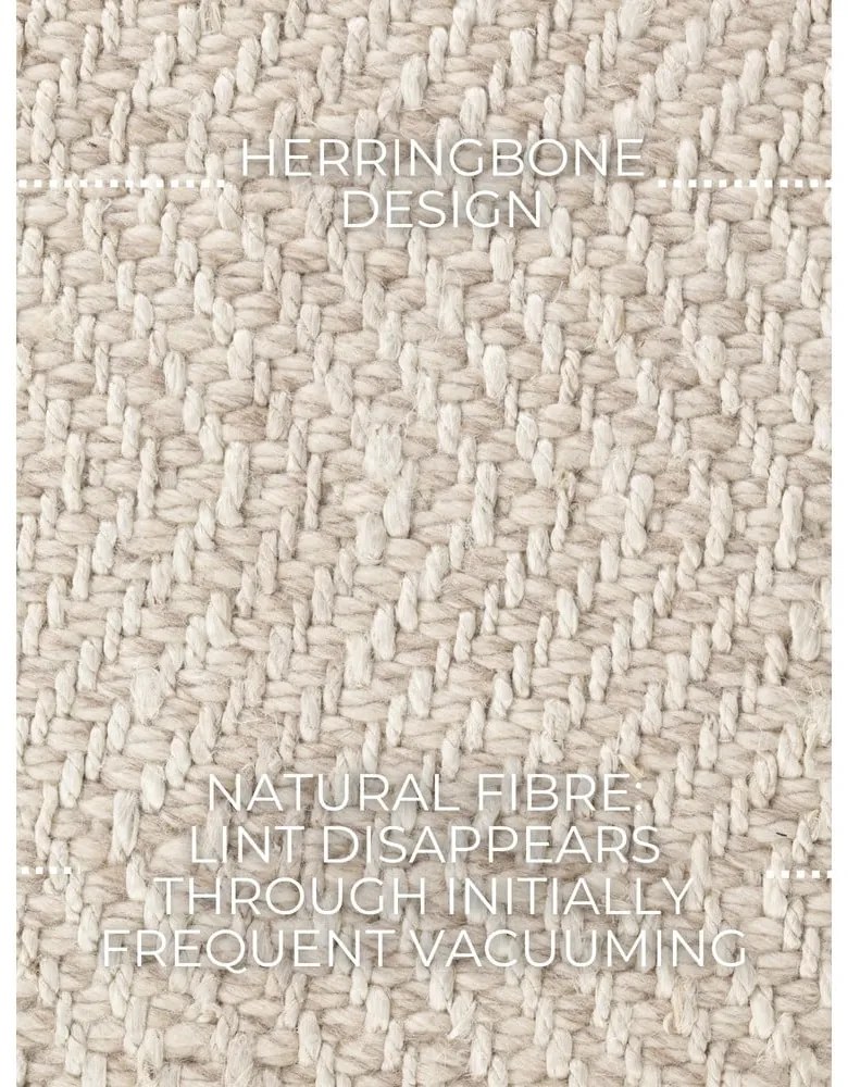 Passatoia color crema e avorio in misto lana tessuta a mano 80x200 cm Majoli – Elle Decoration