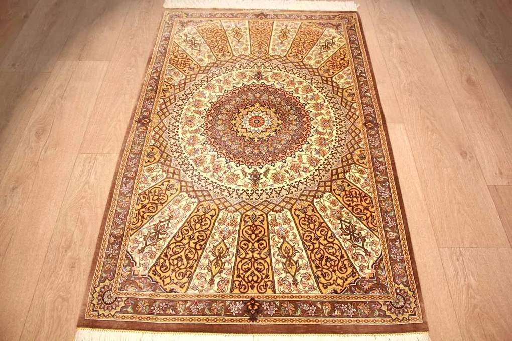 Ghom Tappeto 130 x 80 (Iran) Annodato A Mano