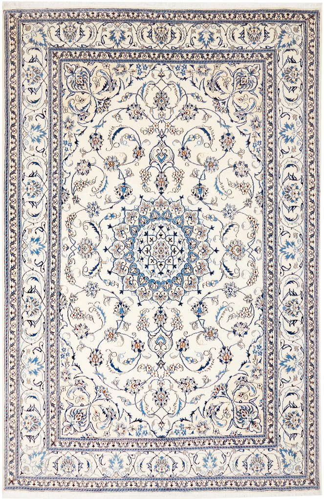 Nain Tappeto persiano 300 x 200 Beige (Iran) Annodato A Mano