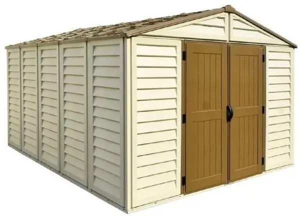 Duramax WoodBridge Plus grande casetta da giardino in plastica 10,5 x 13