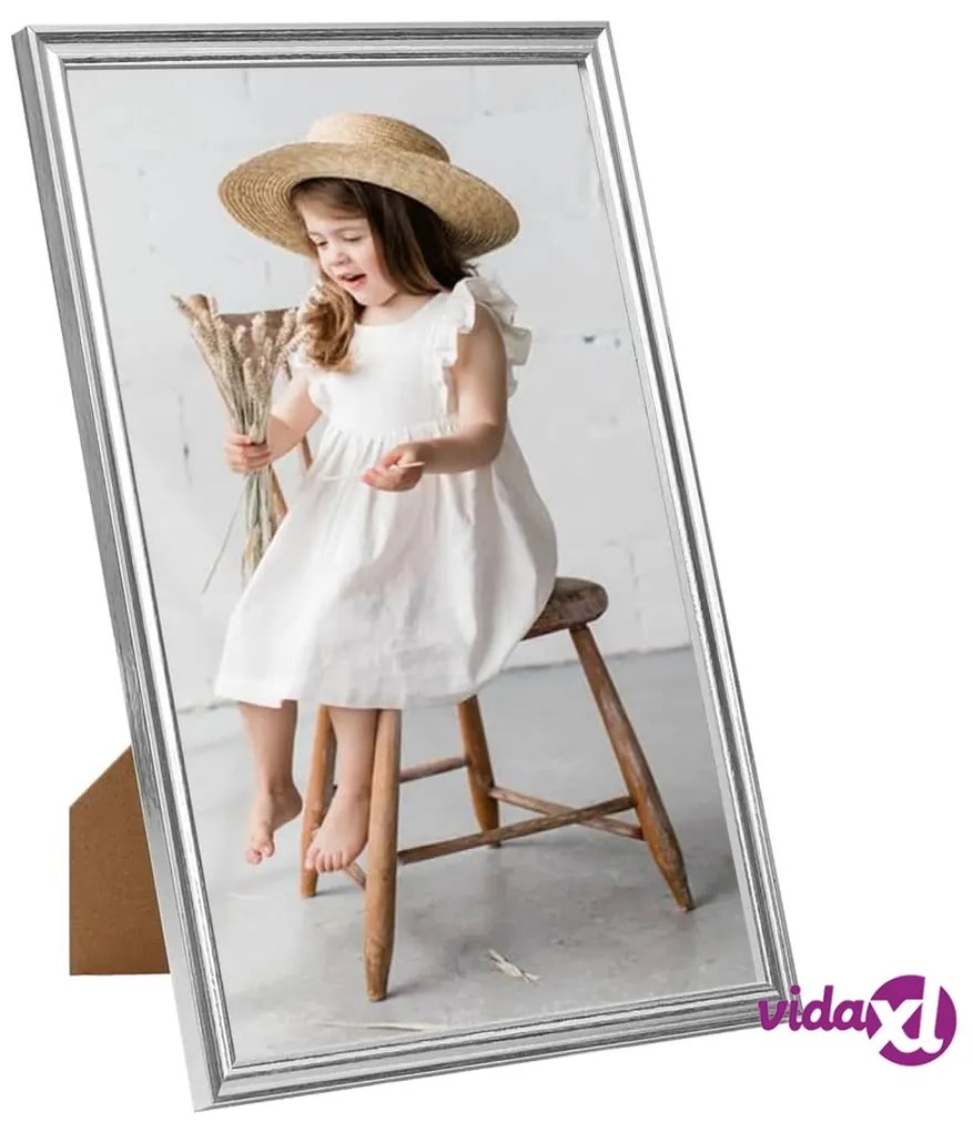 vidaXL Cornici Foto Collage 5 pz per Tavolo Argento 10x15 cm in MDF