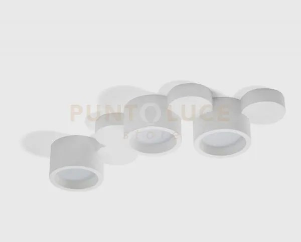Chio lampada da soffitto 3 luci in linea in gesso bianco