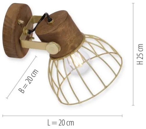 Leuchten Direkt 11486-60 - Faretto da parete ALAMI 1xE27/25W/230V