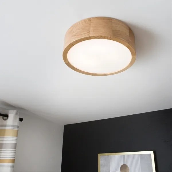 Plafoniera OAK 1xE27/60W/230V rovere Ø 27,5 cm