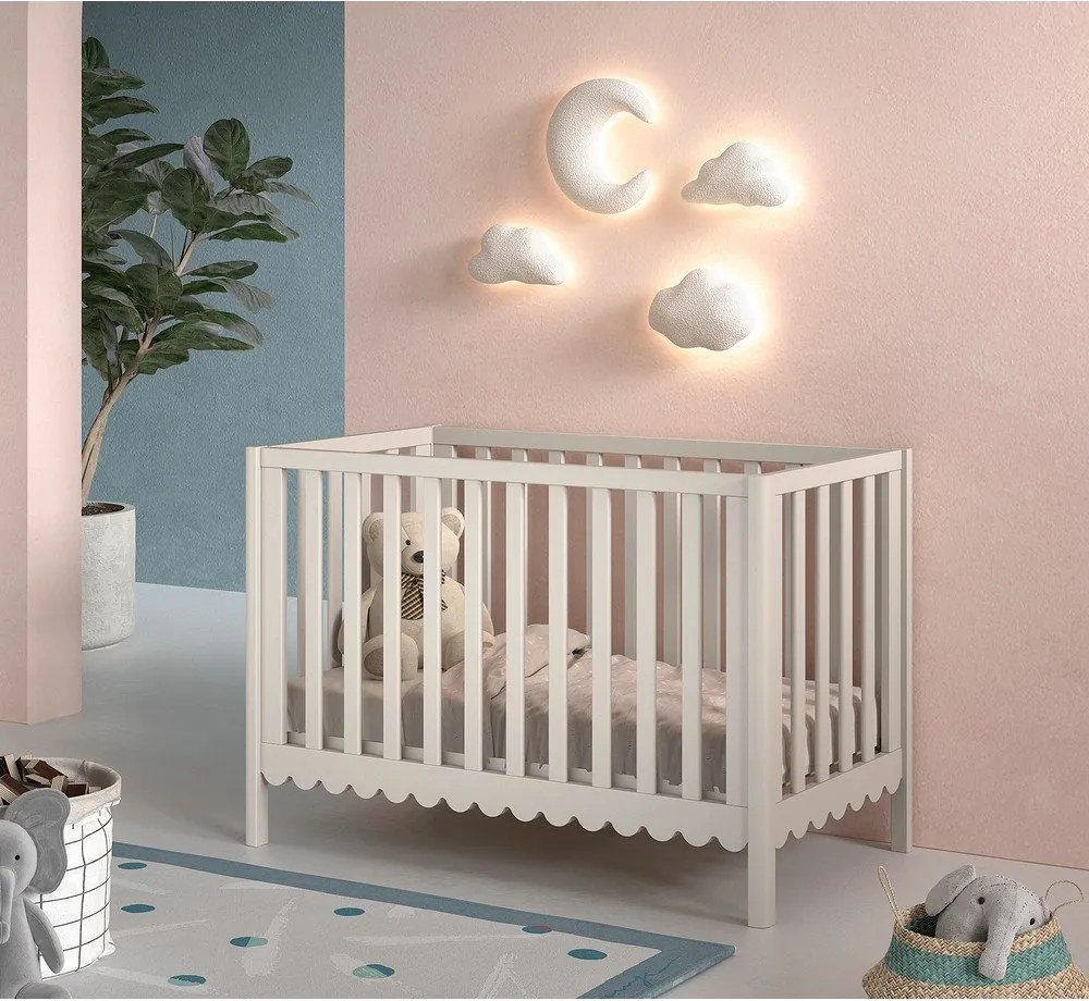 Lettino beige in pino massiccio con altezza regolabile 60x120 cm Swingo – Vipack