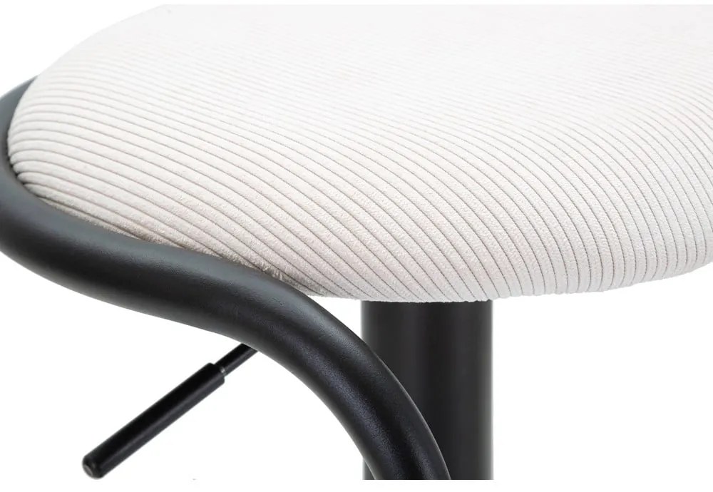 Sedia da bar bianca/nera in imbottito con altezza regolabile (altezza della seduta 61 cm) Destiny – Mauro Ferretti