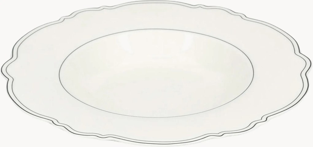 Set di 2 piatti fondi in New Bone China Odette