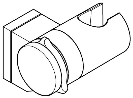 GROHE 261832431 - VITALIO UNIVERSAL Supporto doccia a parete, nero