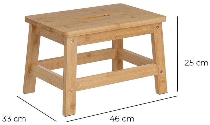 Sgabello in bambù colore naturale - Casa Selección