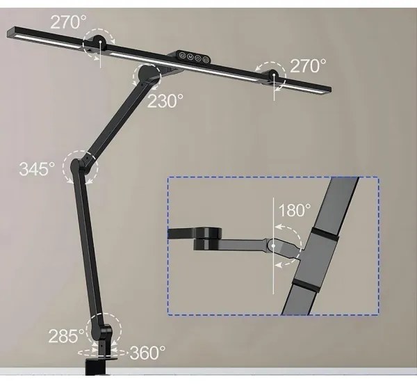 Lampada da tavolo LED dimmerabile con funzione Touch LED/24W/230V 3000-6500K CRI 92 nero