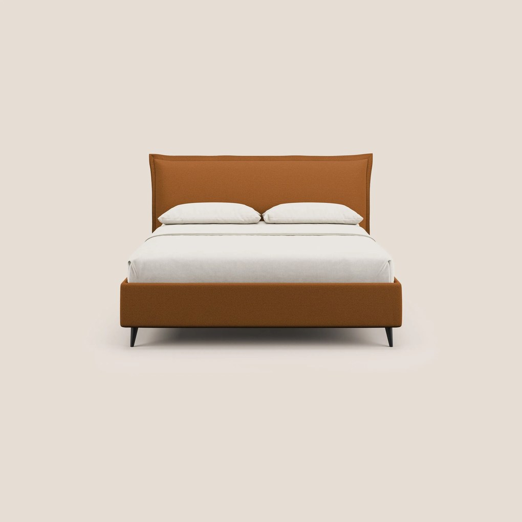 Hans letto contenitore imbottito minimal in tessuto simil cotone impermeabile T19