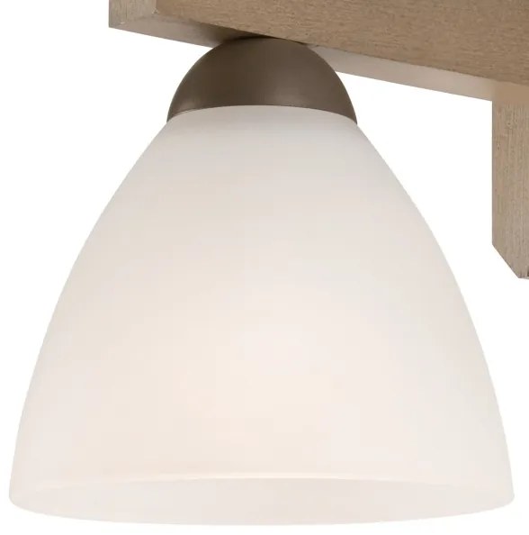 Lampadario a soffitto ADRIANO 3xE27/60W/230V faggio