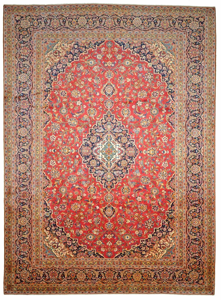 Kashan Tappeto persiano 420x310 Rosso (Iran) Annodato A Mano