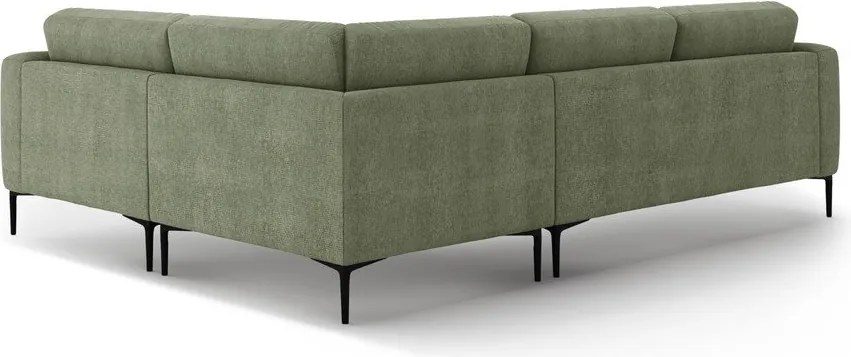 Divano angolare verde (con penisola a destra/a L) Bemy – Micadoni