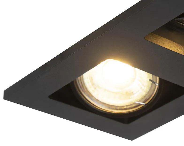 Faretto da incasso nero incl. 2 lampadine smart GU10 - QURE