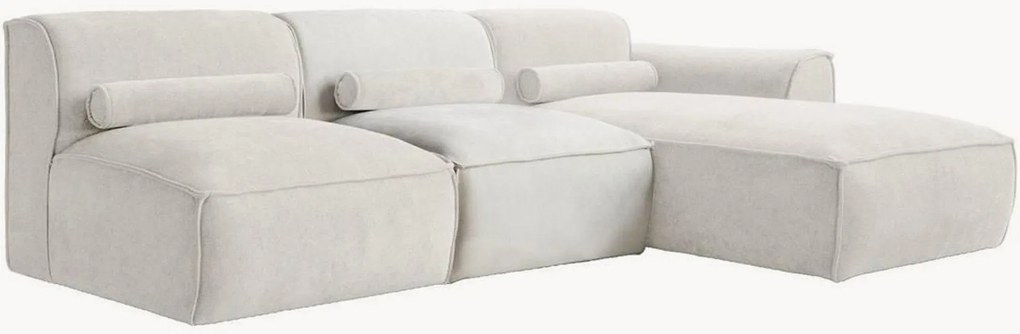 Divano angolare componibile 3 posti in ciniglia Flex Felix