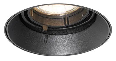 Set di 6 faretti da incasso moderni neri GU10 rotondi senza bordi - Oneon