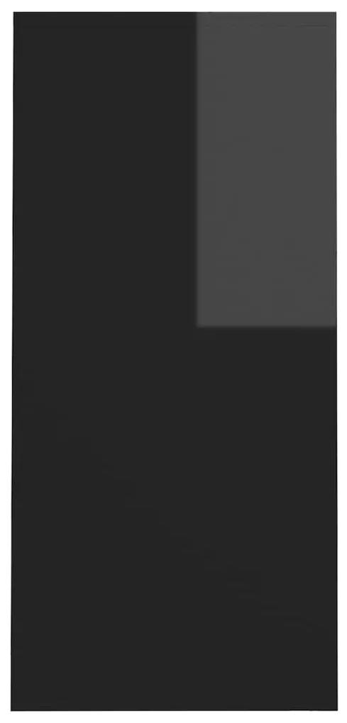Scrivania nero lucido 102,5x35x75 cm in truciolato
