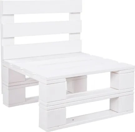 Poltrona divano in pallet 80x61 cm legno Bianco per giardino taverna