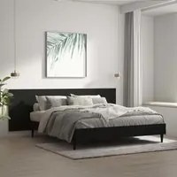 Testiera per Letto Nera 240x1,5x80 cm in Legno Ingegnerizzato 811053