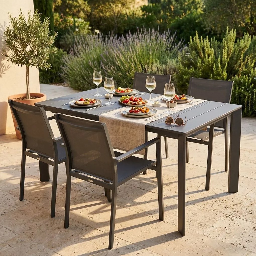 FALL - tavolo da giardino in alluminio allungabile 165/215x85