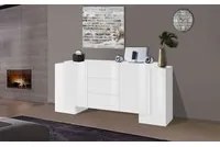 Credenza Pillon 210 2+2 Ante + 3 Cassetti Colore Bianco Lucido