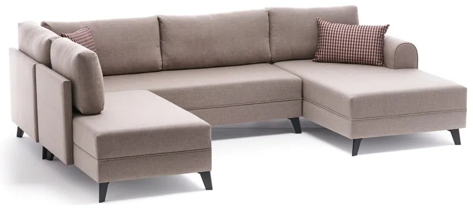 Divano angolare a U beige Belen - Balcab Home