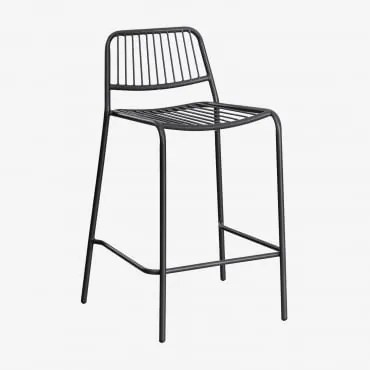 Confezione Da 4 Sgabelli Alti Impilabili Elton Nero Carbone & ↑65 Cm - Sklum