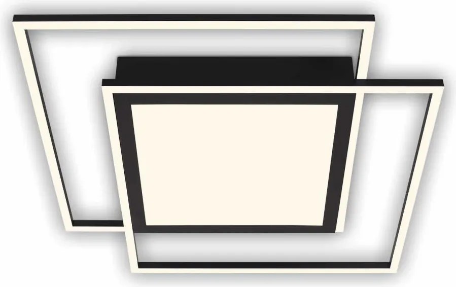 Brilo - Plafoniera LED 2xLED/16W/230V + LED/19W 51,5x51,5 cm nera