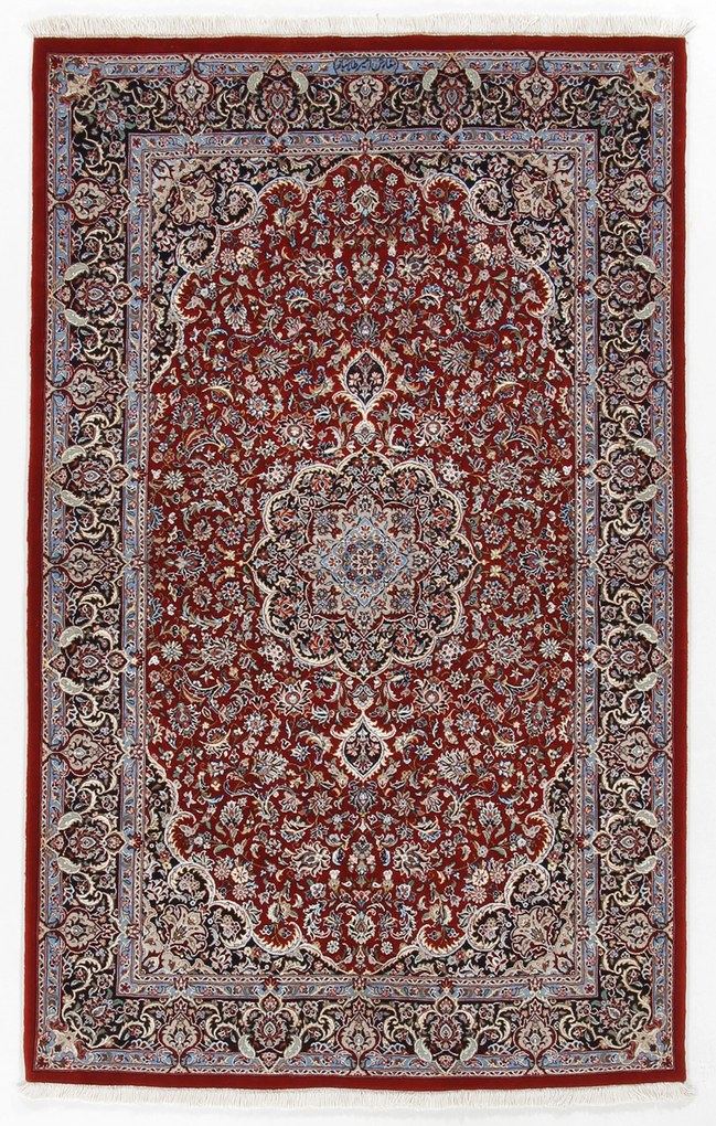 Isfahan Tappeto 170 x 110 (Iran) Annodato A Mano