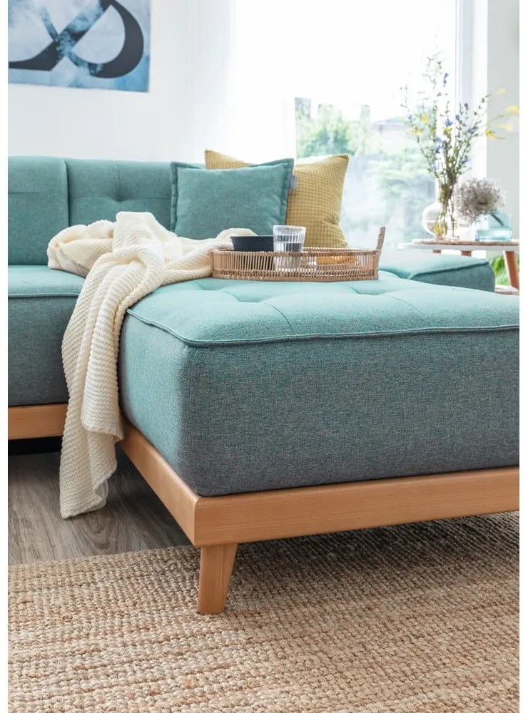 Divano letto angolare turchese (angolo sinistro/"U") Dazzling Daisy - Miuform