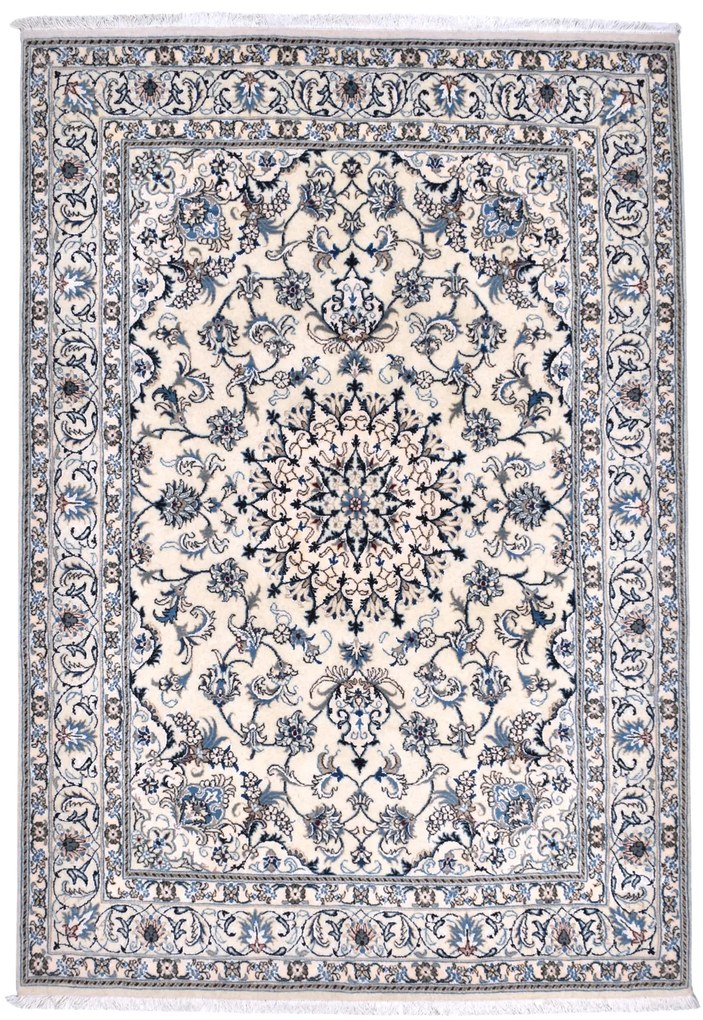 Nain Tappeto 240x160 Beige (Iran) Annodato A Mano