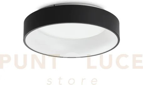 Ziggy plafoniera le led 3000k 30w 3150 lm nera 45cm