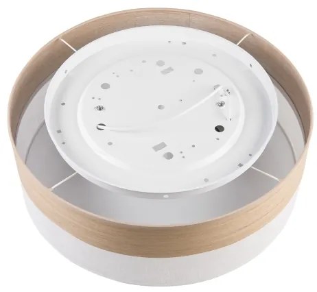 Plafoniera SIRJA WOOD 2xE27/15W/230V diametro 45 cm bianco/quercia