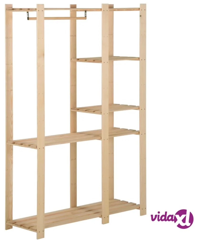 vidaXL Appendiabiti 110x38x170 cm in Legno Massello di Pino