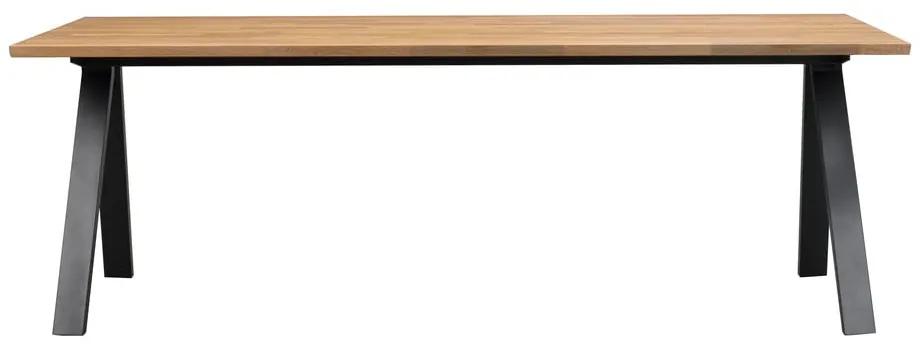 Tavolo da pranzo pieghevole con piano in rovere 220x100 cm Carradale - Rowico