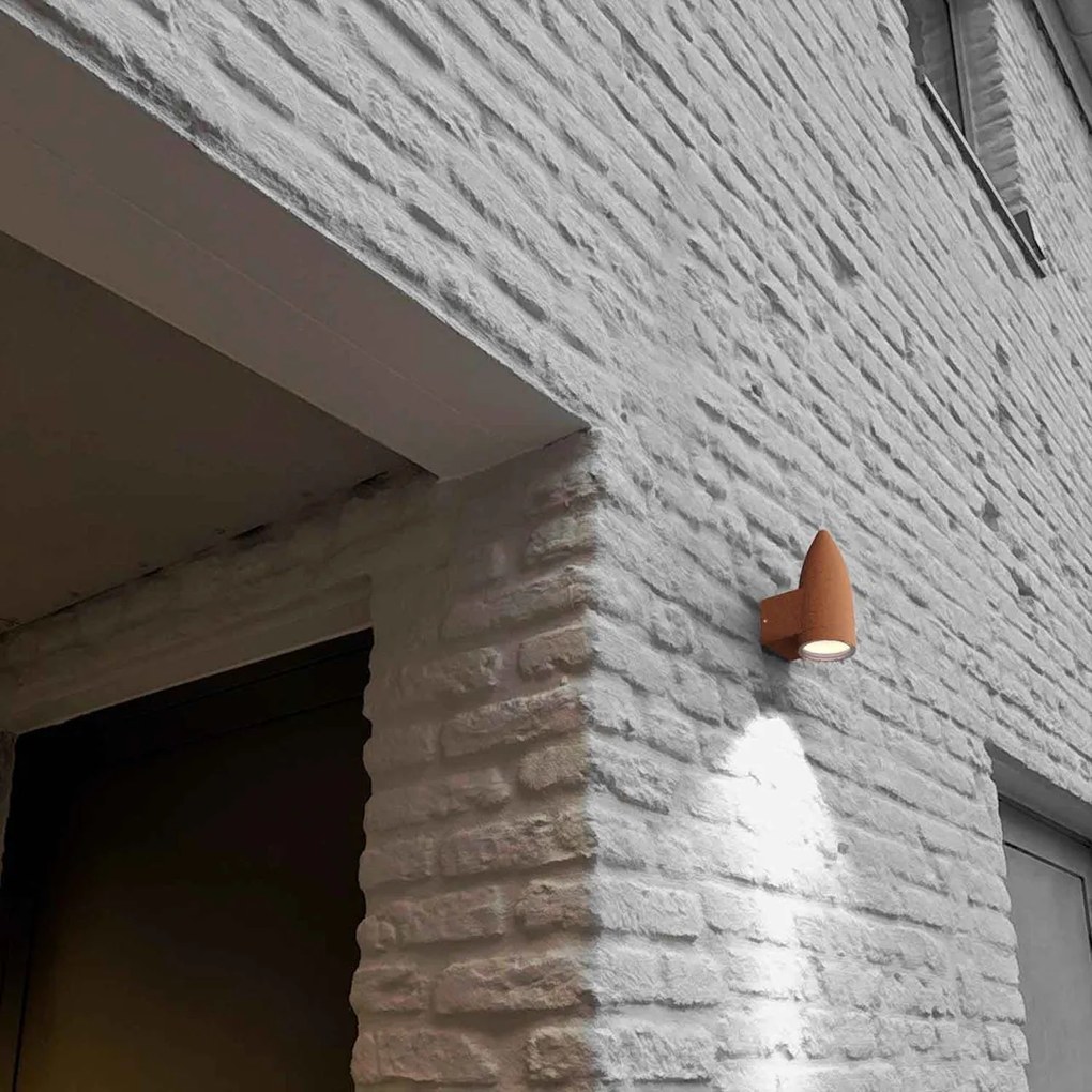 Applique da Parete a Cono per esterni IP65 GU10 - Corten