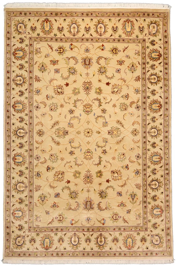 Tabriz Tappeto orientale 130x190 Beige (Indian) Annodato A Mano