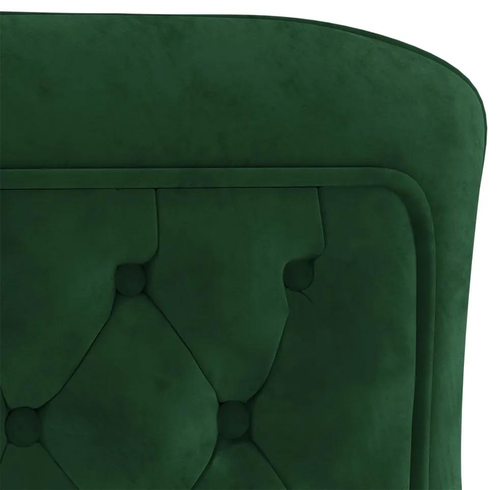 Sedia da Pranzo Verde 53x52x98 cm in Velluto e Acciaio Inox