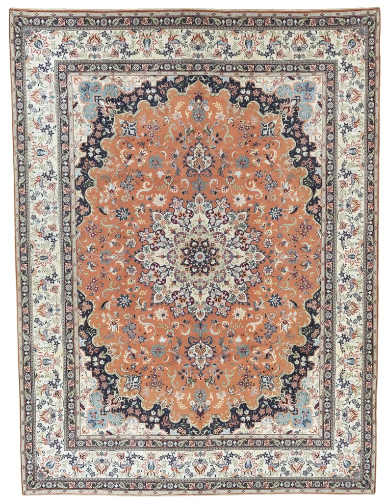 Yazd Tappeto persiano 390x300 Rosso (Iran) Annodato A Mano