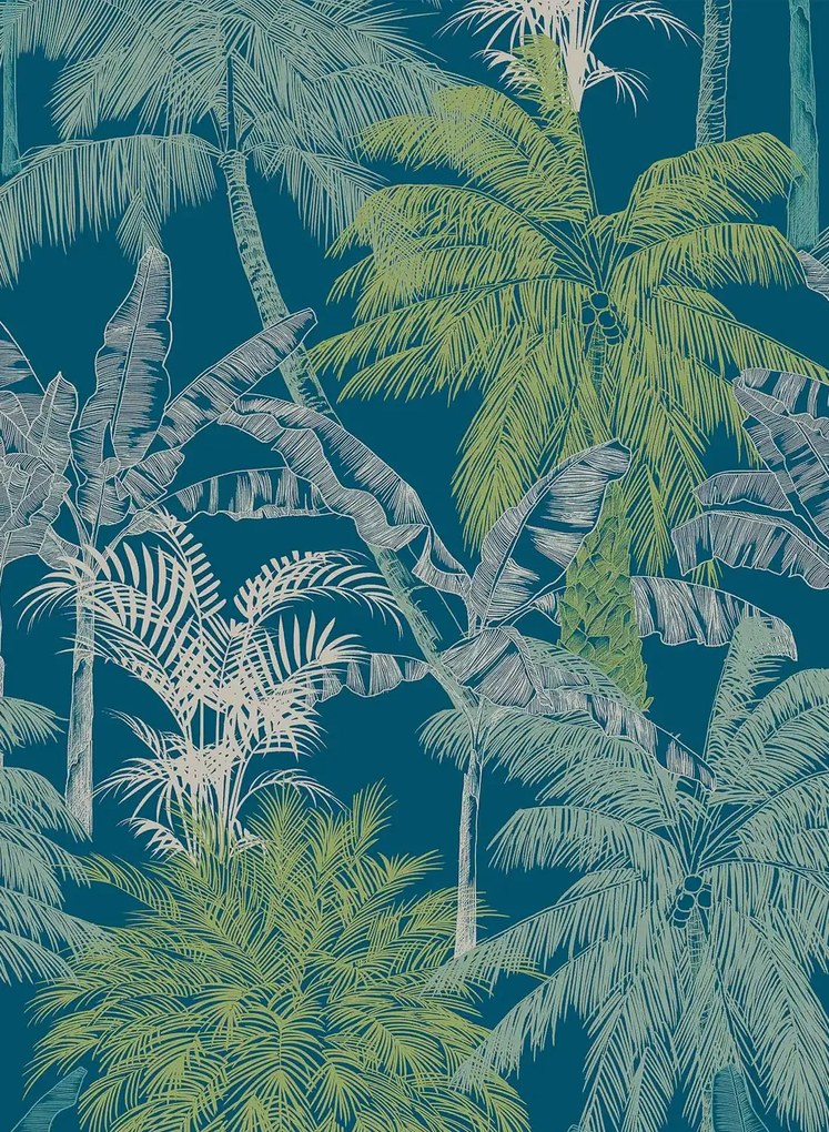 Coordonne Tapete Palms - Turquesa