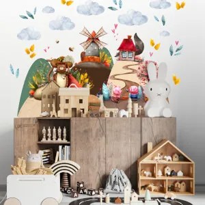 Adesivi murali - Colline e paesaggi pieni di favole | Inspio