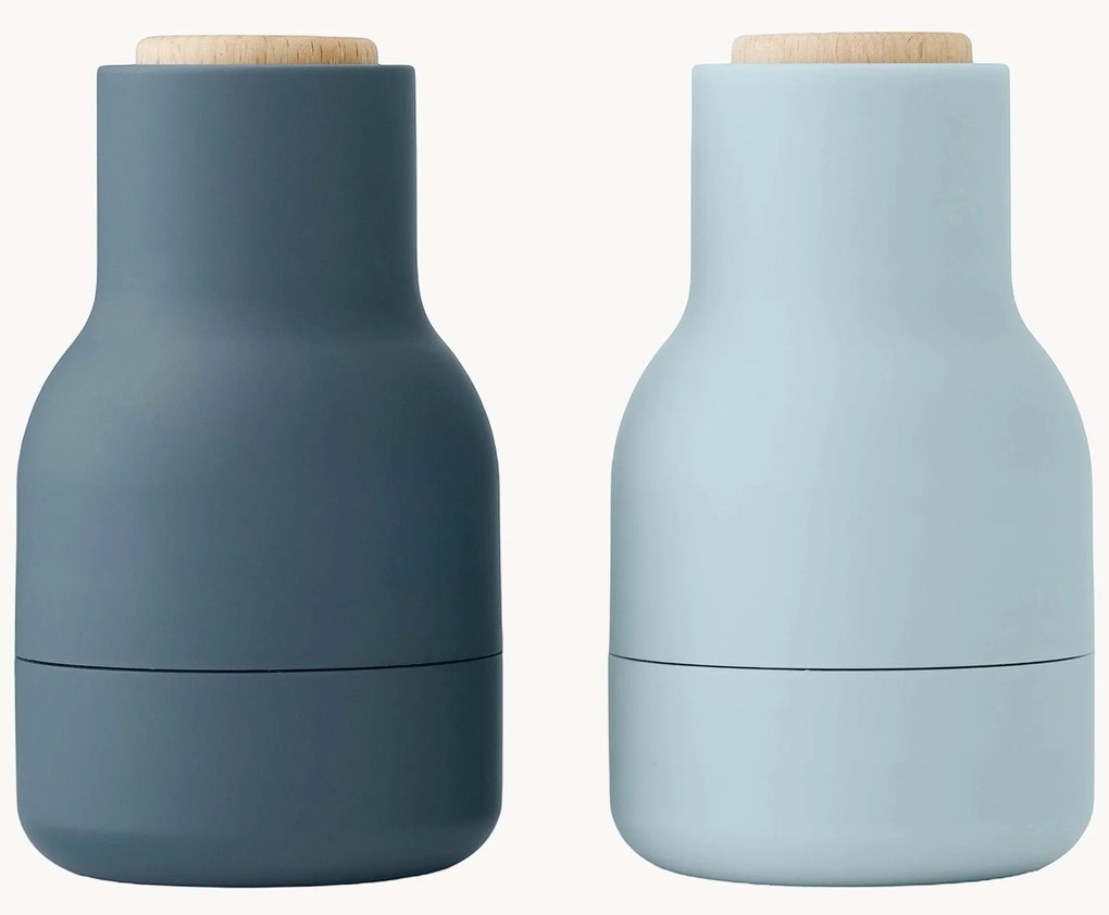 Set macina sale e pepe piccole con coperchio in legno di faggio Bottle Grinder 2 pz