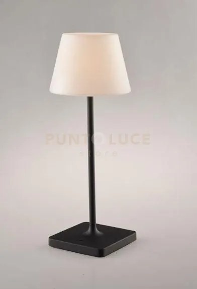 Lampada da tavolo ricaricabile led jammin nera 2,2w 60lm 3000k dimm...