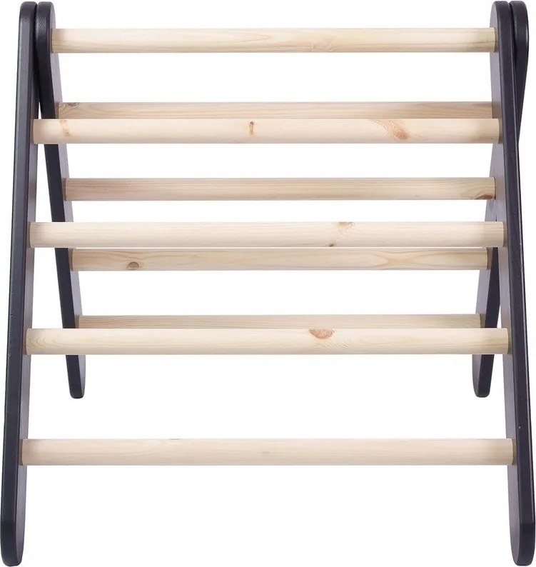 Pikler triangolo montessori nero in pino massiccio 46x87x60 cm Montessori – Meowbaby
